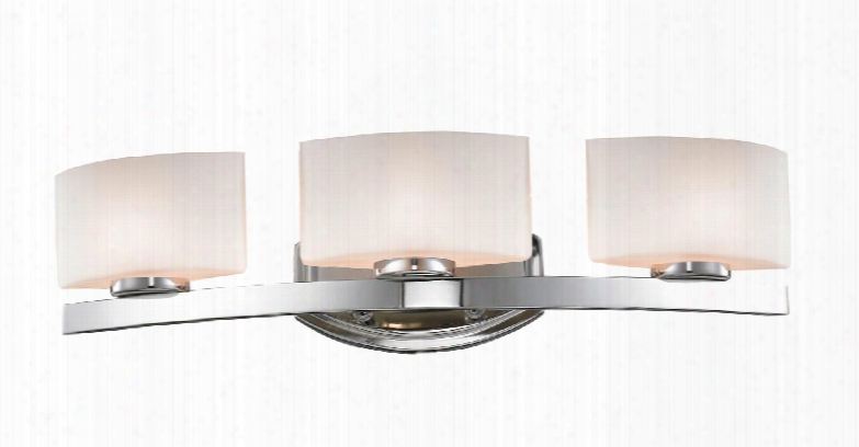 Galati 3014-3v-led 23.375" 3 Light Vanity Light Midcentury Modern Art Modernehave Steel Frame With Chrome Finish In Matte