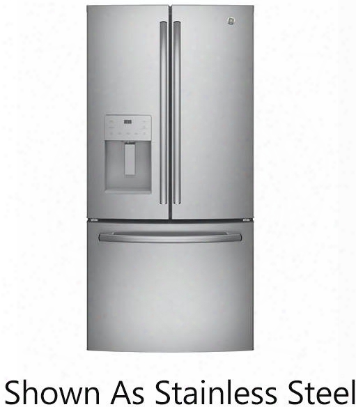 Gfe24jblts 33" Energy Star Qualified French-door Refrigerator With 23.8 Cu. Ft. Capacity External Ice And Water Dispenser 2 Humidity-controlled Drawers