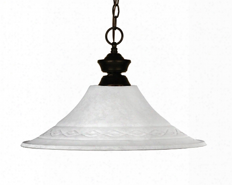 Howler 100701brz-fwm16 16" 1 Light Pendant Regional Tuscanhave Steel Frame With Bronze Finish In White