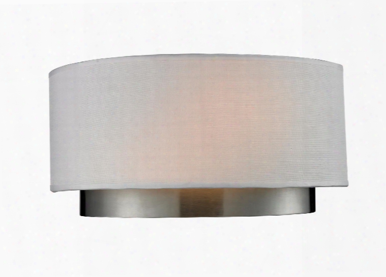 Jade 186-2s 11.75" 2 Light Wall Sconce Contemporary Metropolitanhave Steel Frame With Chrome Finish In White
