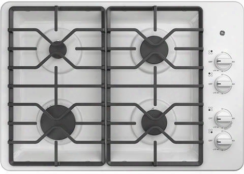 Jgp3530dlww 30" Gas Cooktop With 4 Sealed Burners Recessed Cooktop Heavy Duty Grate In