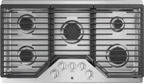 Jgp5036slss 36" Buiilt I Gas Cooktop With 18 000 Btu Burner Sealed Cooktop Heavy-duty Dishwasher Safe Grates And Precise Simmer Burner In Stainless