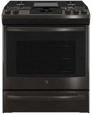 Jgs760belts 30" Slide-in Gas Range With 5 Sealed Burners 5.6 Cu. Ft. Oven Capacity Griddle Self Clean With Steam Clean Option In Black Staimless