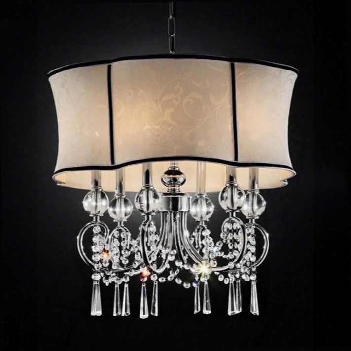 Juliana L95131h Ceiling Lamp With Crystal Lamp Metal Base With Polishe Dchrome Finish Chain Length: 48" Shade Sizing: 23" X 23" X 9.5&uqot; In