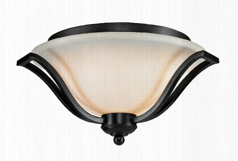 Lagoon 702f3-brz 18.5" 3 Light Ceiling Regional Spanishhave Steel Frame With Bronze Finish In Matte