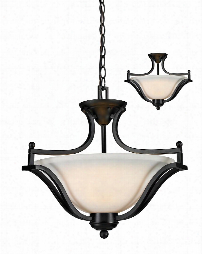 Lagoon 702sfc-brz 19.5" 3 Light Pendant Regional Spanishhave Steel Frame With Bronze Finish In Matte