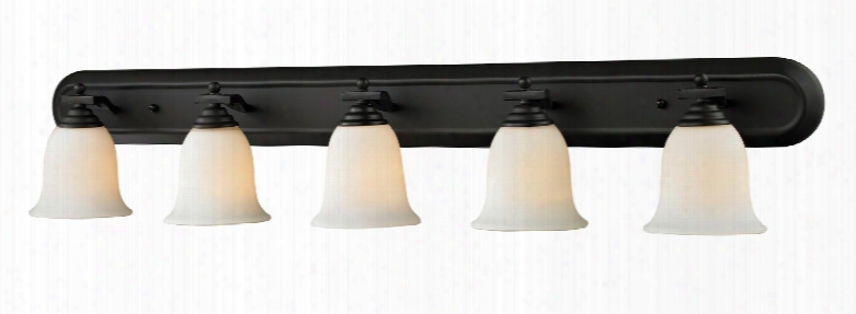 Lagoon 703-5v-mb 48" 5 Light Vanity Light Regional Spanishhave Steel Frame With Matte Black Finish In Matte