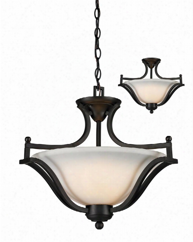 Lagoon 703sfc-mb 19.5" 3 Light Pendant Regional Spanishhave Steel Frame Wi Th Matte Black Finish In Matge