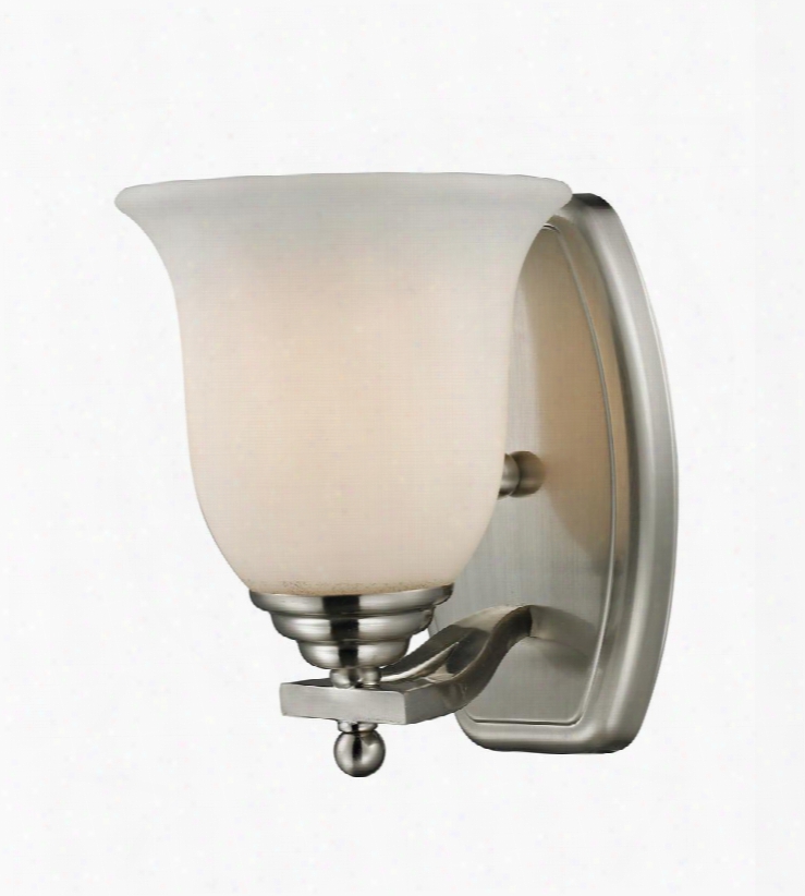 Lagoon 704-1v-bn 6" 1 Light Vahity Light Regional Spanishhave Steel Frame With Brushed Nickel Finish In Matte