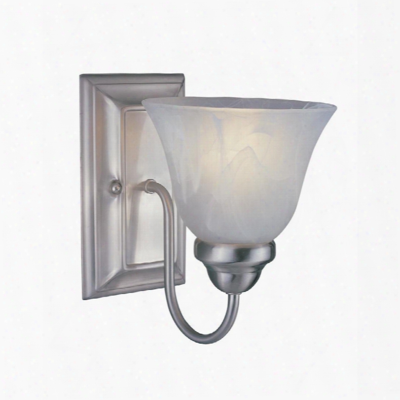 Lexington 311-1s-bn 6.5" 1 Light Wall Sconce Traditional Classicalhave Steel Frame With Brushed Nickel Finish In White