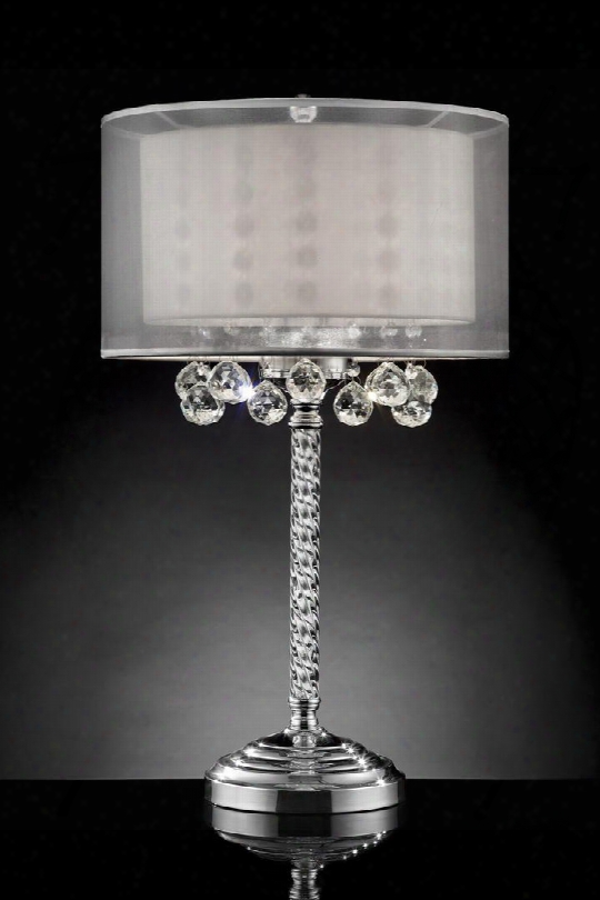 Lila L9149t 78.5"h Table Lamp With Traditional Polished Base Double Shade Height: 30" In