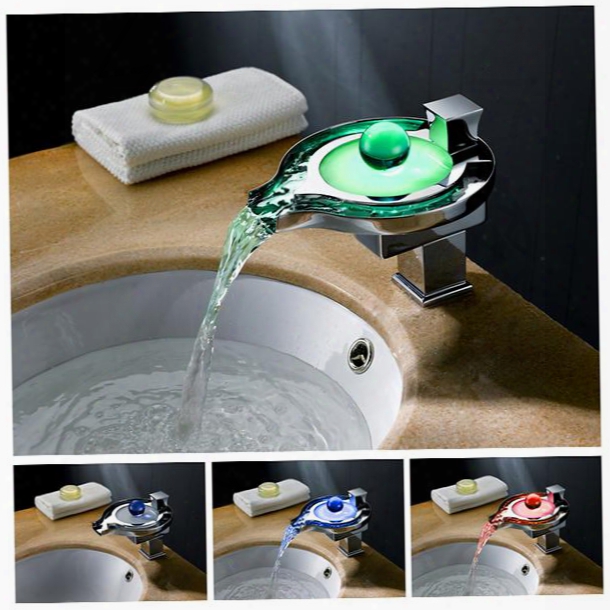 Ls03b Led Chrome Waterfall Vessel Sink Basin Tap