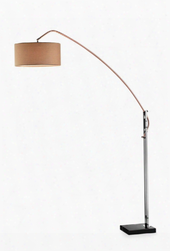 Lyla L9746cp 78.5"h Adjustable Arch Lamp With Contemporary Polished Base Height Adjustable Max Height: 78.5" In