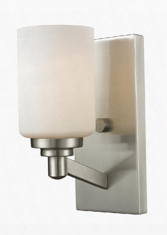 Montego 410-1s 4.5" 1 Light Wall Sconce Transitional Fusionhave Steel Frame With Brushed Nickel Finish In Matte