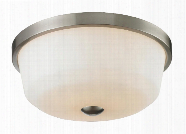 Montego 410f3 17.75" 3 Light Flush Mount Transitional Fusionhave Steel Frame With Brushed Nickel Finish In Matte