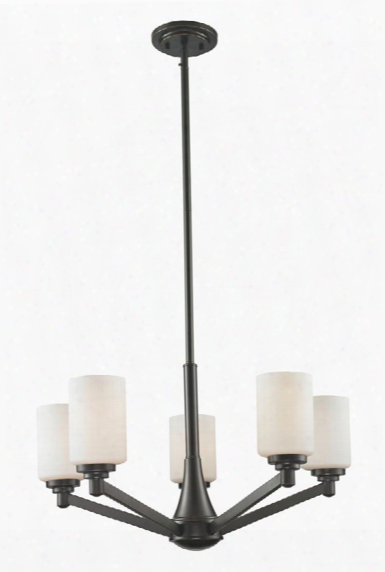 Montego 411-5 25.625" 5 Light Chandelier Transitional Fusionhave Steel Frame With Coppery Bronze Finish In Matte