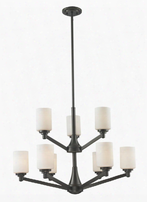 Montego 411-9 31.125" 9 Light Chandelier Transitional Fusionhave Steel Frame With Coppery Bronze Finish In Matte