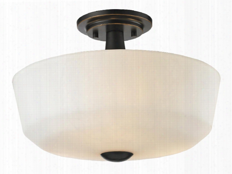 Montego 411sf3 14.625" 3 Light Semi Flush Mount Transitional Fusionhave Steel Frame With Coppery Bronze Finish In Matte