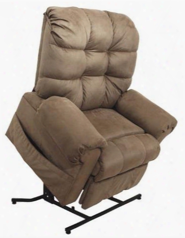 Omni Collection 4827 2220-29 45" Power Lift Chaise Recliner With Plush Padded Rolled Arms Full Lay-out Comfort Steel Seat Box And Woven Velvet Upholstery In