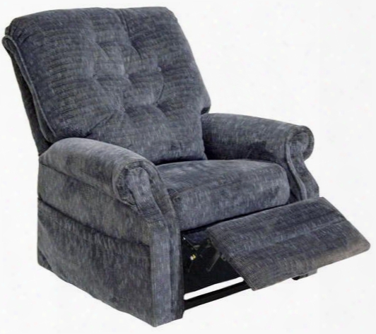 Patriot Collection 4824 1800-53 36" Powet Lift Recliner With Full Lay-out Comfort Elegant Button Back Rolled Arms Steel Seat Box And Woven Velvet Upholstery