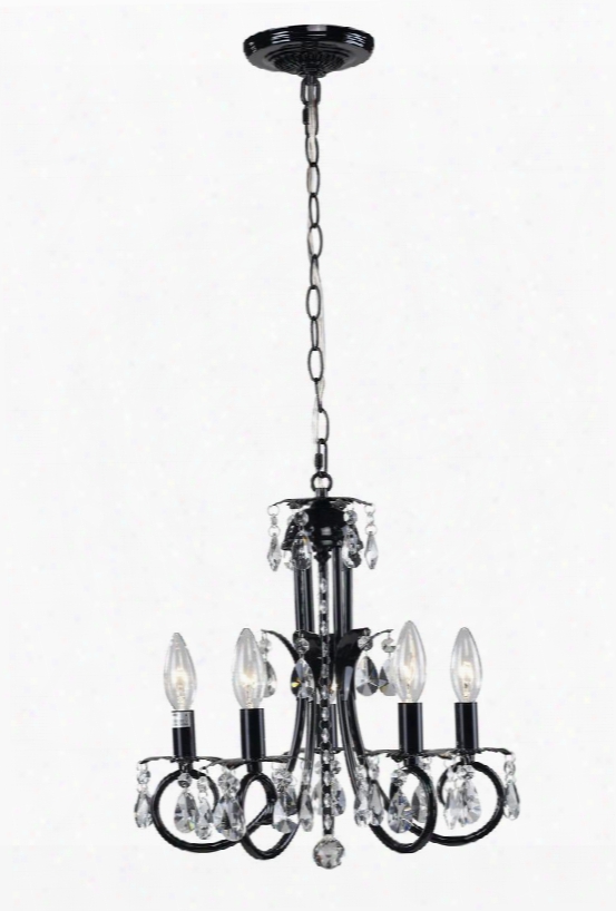 Pearl 852bk 15" 5 Light Chandelier Shabby Chic Rustic Contemporary Whimsicalhave Steel Frame With Black