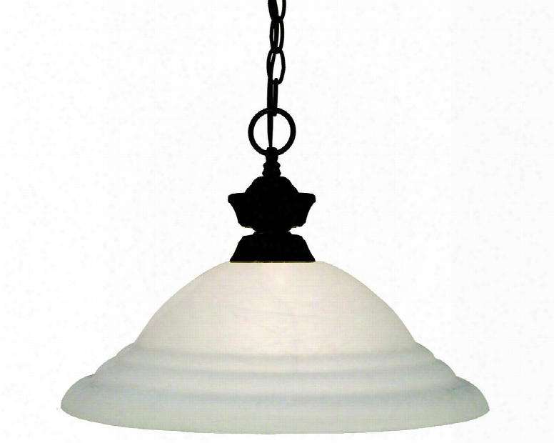 Pendant Lights 100701brz-sw16 16" 1 Light Pendant Traditional Classicalhave Steel Frame With Bronze Finish In White