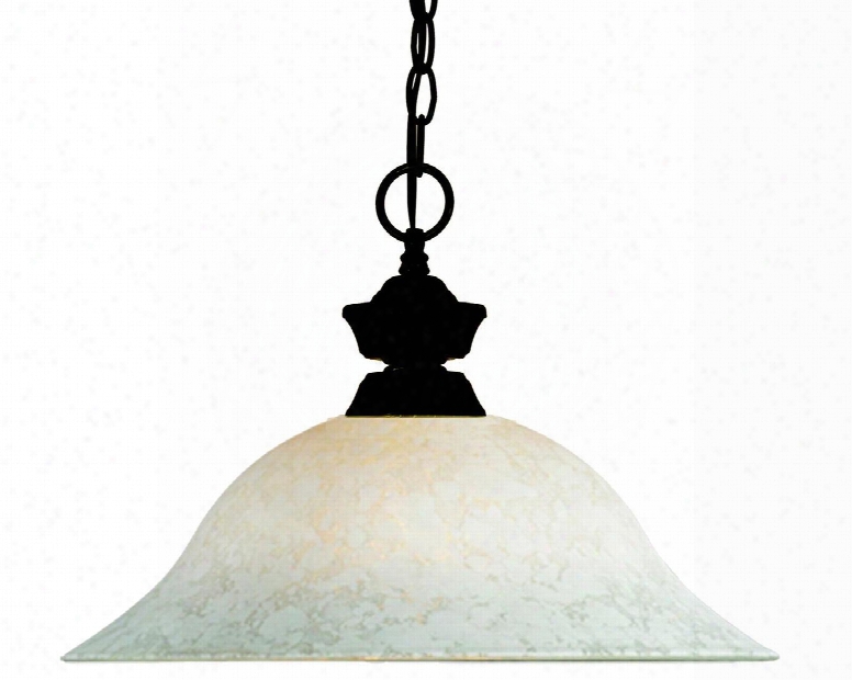 Pendant Lights 100701brz-wm16 16" 1 Light Pendant Traditional Classicalhave Steel Frame With Bronze Finish In White