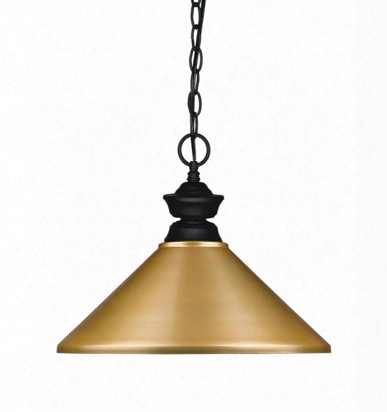 Pendant Lights 100701mb-msg 14" 1 Light Pendant Traditional Classicalhave Steel Frame With Matte Black Finish In Satin