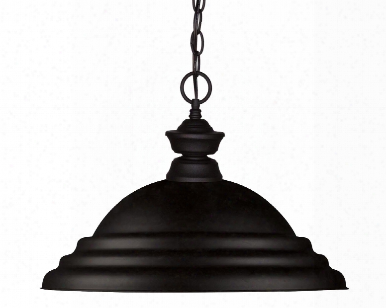 Pendant Lights 100701mb-smb 16&quto; 1 Light Pendant Traditional Classicalhave Steel Frame With Matte Black Finish In Matte