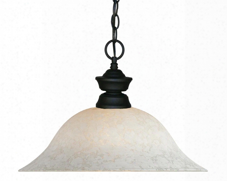 Pendant Lights 100701mb-wm16 16" 1 Light Pendant Traditional Classicalhave Steel Frame With Matte Black Finish In White
