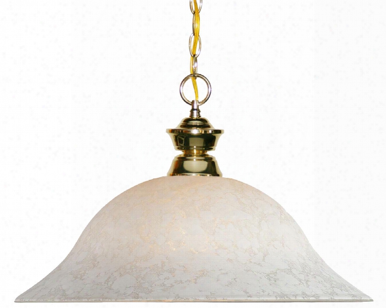 Pendant Lights 100701pb-wm16 16" 1 Light Pendant Traditional Classicalhave Steel Frame With Polished Brass Finish In White