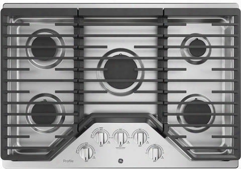 Pgp7030slss 30" Built In Gas Cooktop With 18 000 Btu Burner Sealed Cooktop White Led Backlit Heavy-duty Knobs And Precise Simmer Burner In Stainless