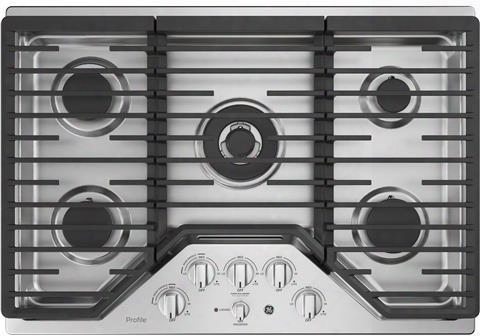 Pgp9030slss 30" Built In Gas Cooktop With 18000 Btu Tri-ring Burner White Led Backlit Heavy-duty Knobs Control Lock Capability And Precise Simmer Burner In