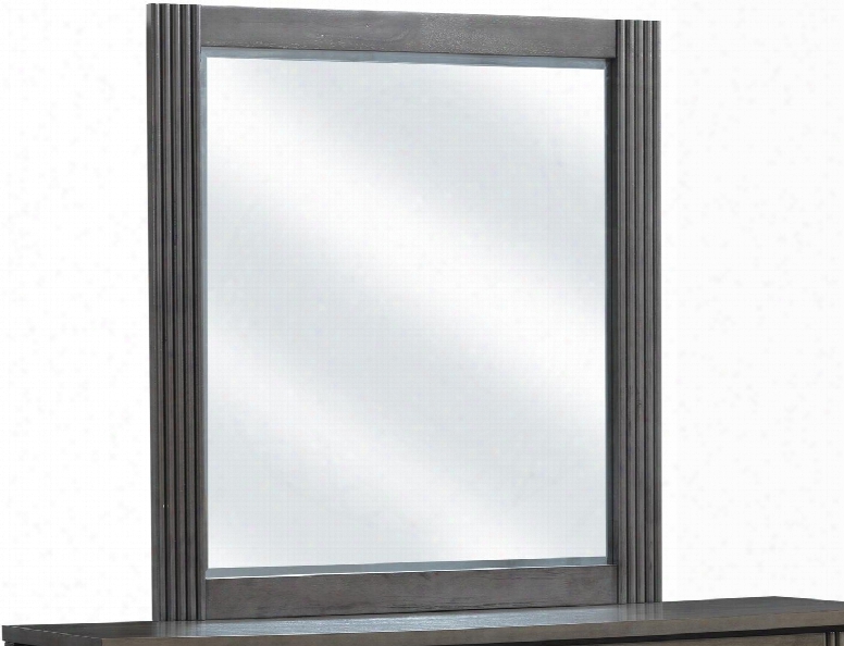 Portland Accumulation G5305-m 41" X 43" Mirror With Fluted Accents And Low-distortion Beveled Glass In