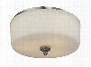 Cardinal 434-F3-BN 13" 3 Light Flush Mount Transitional Fusionhave Steel Frame with Brushed Nickel finish in Matte