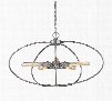 Persis 3000P-OS 28.25" 5 Light Pendant Contemporary Urban Utilitarianhave Steel Frame with Old Silver