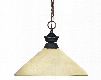 Riviera 100701OB-AGM14 14" 1 Light Pendant Traditional Billiardhave Steel Frame with Olde Bronze finish in Golden