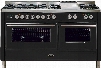 UMT150FDMPN 60" Freestanding Dual Fuel Range with 7 Sealed Burners 2 Convection Ovens 5.99 cu. ft. Total Oven Capacity Rotisserie Electronic Clock and