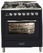 UMT76DMPN 30" Majestic Techno Series Dual Fuel Range with 5 Sealed Burners 3 cu. ft. Oven Capacity Digital Clock and Timer Continuous Cast Iron Grates and