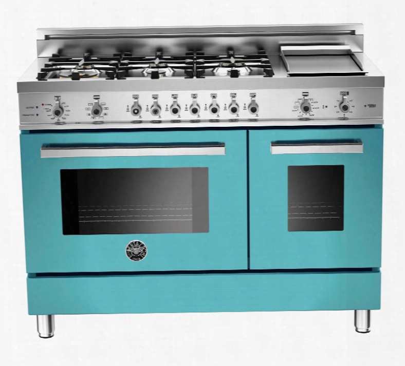 Pro486gdfsazlp 48" Liquid Propane Dual Fuel Range With 6 Sealed Brass Burners 18 000 Btus Dual-ring Power Burner Self-cleaning Electric Convection Oven And