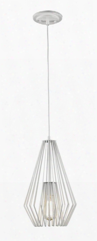 Quintus 442mp-wh 9.25" 1 Light Mini Pendant Modern Urban Metropolitan Contemporaryhave Sreel Frame With Gloss White