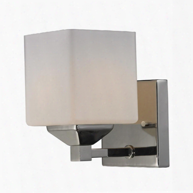 Quube 2105-1v 4.25" 1 Light Vanity Light Traditional Architecturalhave Steel Frame With Chrome Finish In Matte