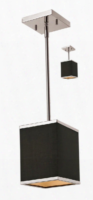 Rego 197-6 6&auot; 1 Light Mini Pendant Contemporary Metropolitanhave Steel Frame With Brushed Nickel Finish In