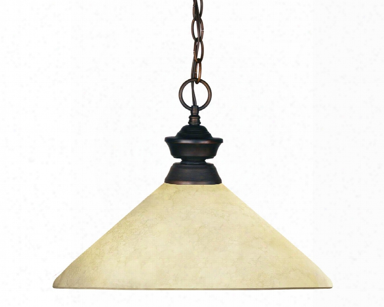 Riviera 100701ob-agm14 14" 1 Light Pendant Traditional Billiardhave Steel Frame With Olde Bronze Finish In Golden