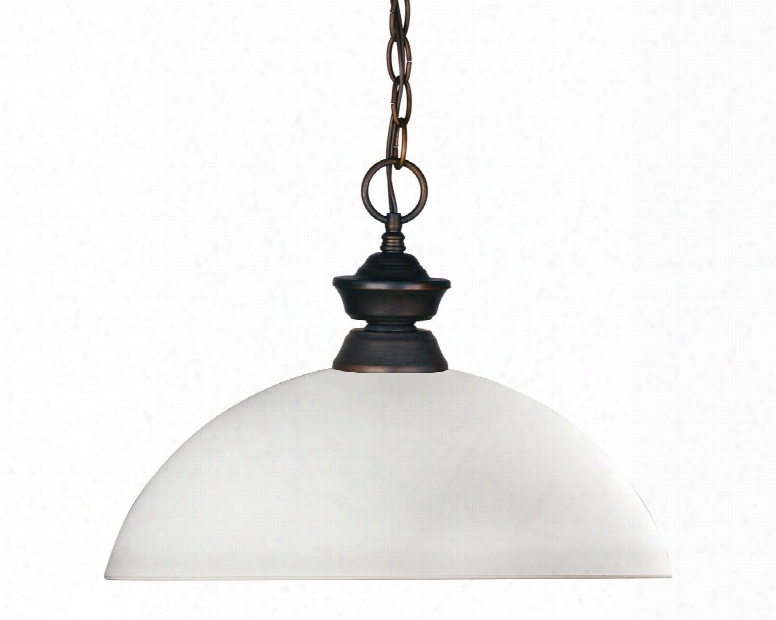 Riviera 100701ob-dmo14 14" 1 Light Pendant Traditional Billiardhave Steel Frame With Olde Bronze Finish In Matte