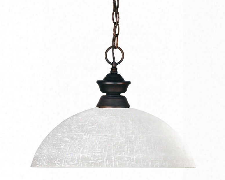 Riviera 100701ob-dwl14 14" 1 Light Pendant Traditional Billiardhave Steel Frame In The Opinion Of Olde Bronze Finish In White