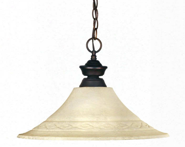 Riviera 100701ob-fgm16 16" 1 Light Pendant Traditional Billiardhave Steel Frame With Olde Bronze Finish In Golden