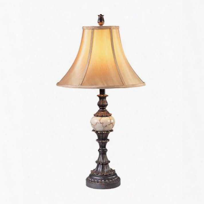 Rosalie L94161t-2pk Table Lamp (2/ctn) With Traditional Style Antique Black Finish Shade Size: 6" X 15" X 11" Max Watt: 60w In Antique