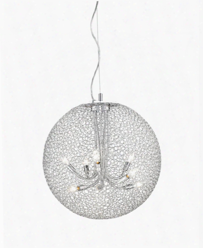 Saatchi 175-24 24" 8 Light Pendant Novelty Whimsicalhave Steel Frame With Chrome Finish In