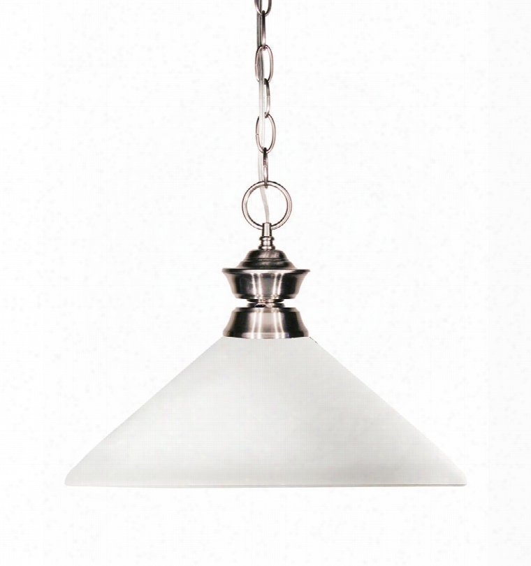 Shark 100701bn-amo14 14&q Uot; 1 Light Pendant Novelty Whimsical Billiardhave Steel Frame With Brushed Nickel Finish In Matte